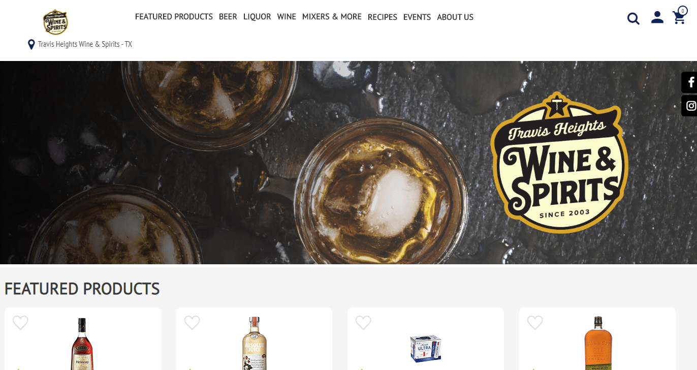 Travis Heights Wine and Spirits' Homepage