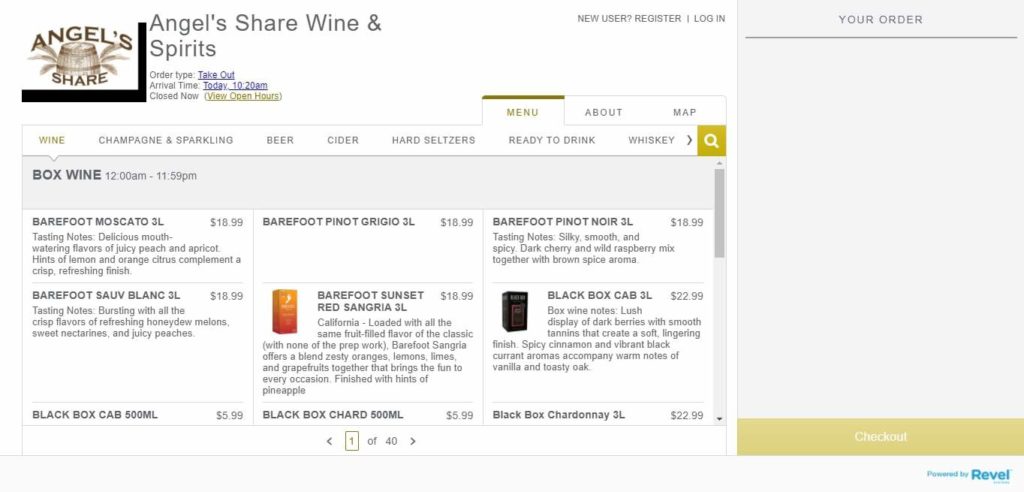 Angel's Share Wine & Spirits' Homepage